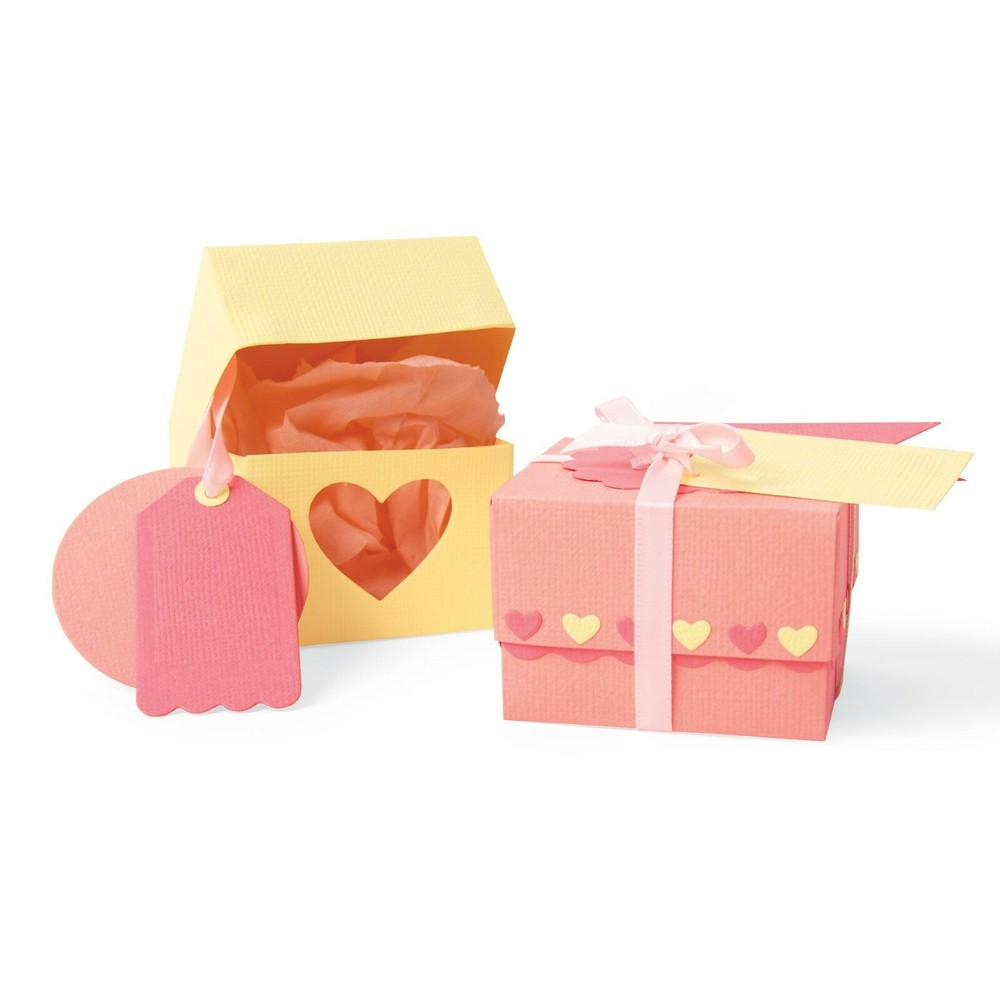 Sizzix Thinlits Plus Box & Labels 10pc set #663853 Retail $57.99 Jenna Rushforth