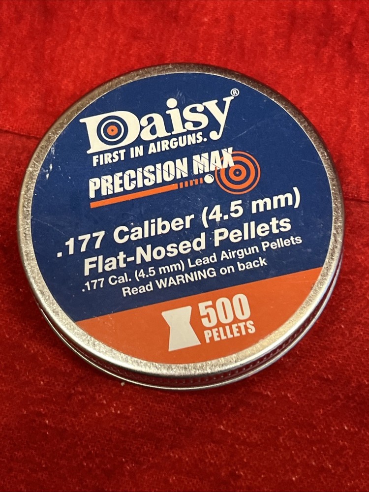 DAISY PRECISION MAX .177 CALIBER FLAT NOSED PELLETS 500 PELLETS (ff3)