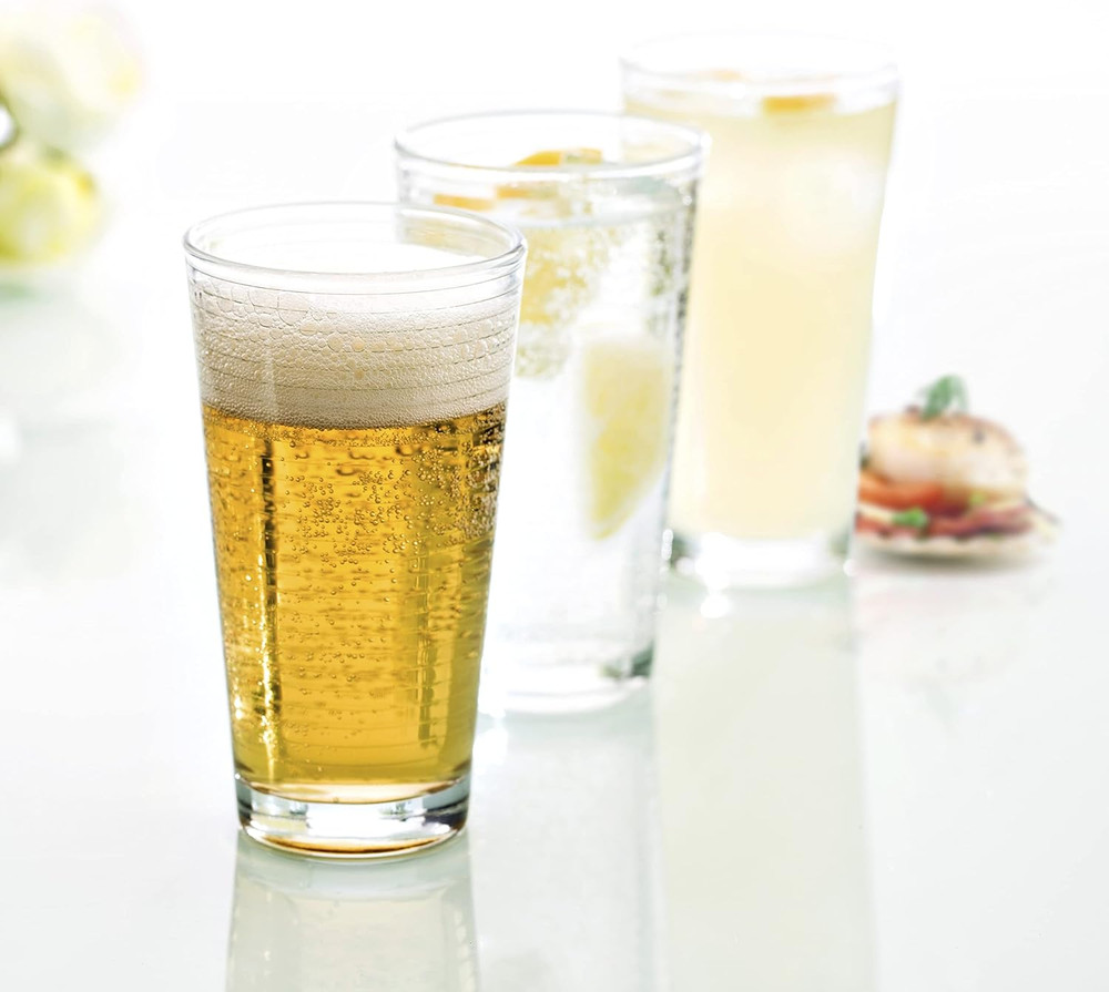 Basics Arcade Everyday 12 Pack Set Glassware Kitchen and Barware Great For: Beer