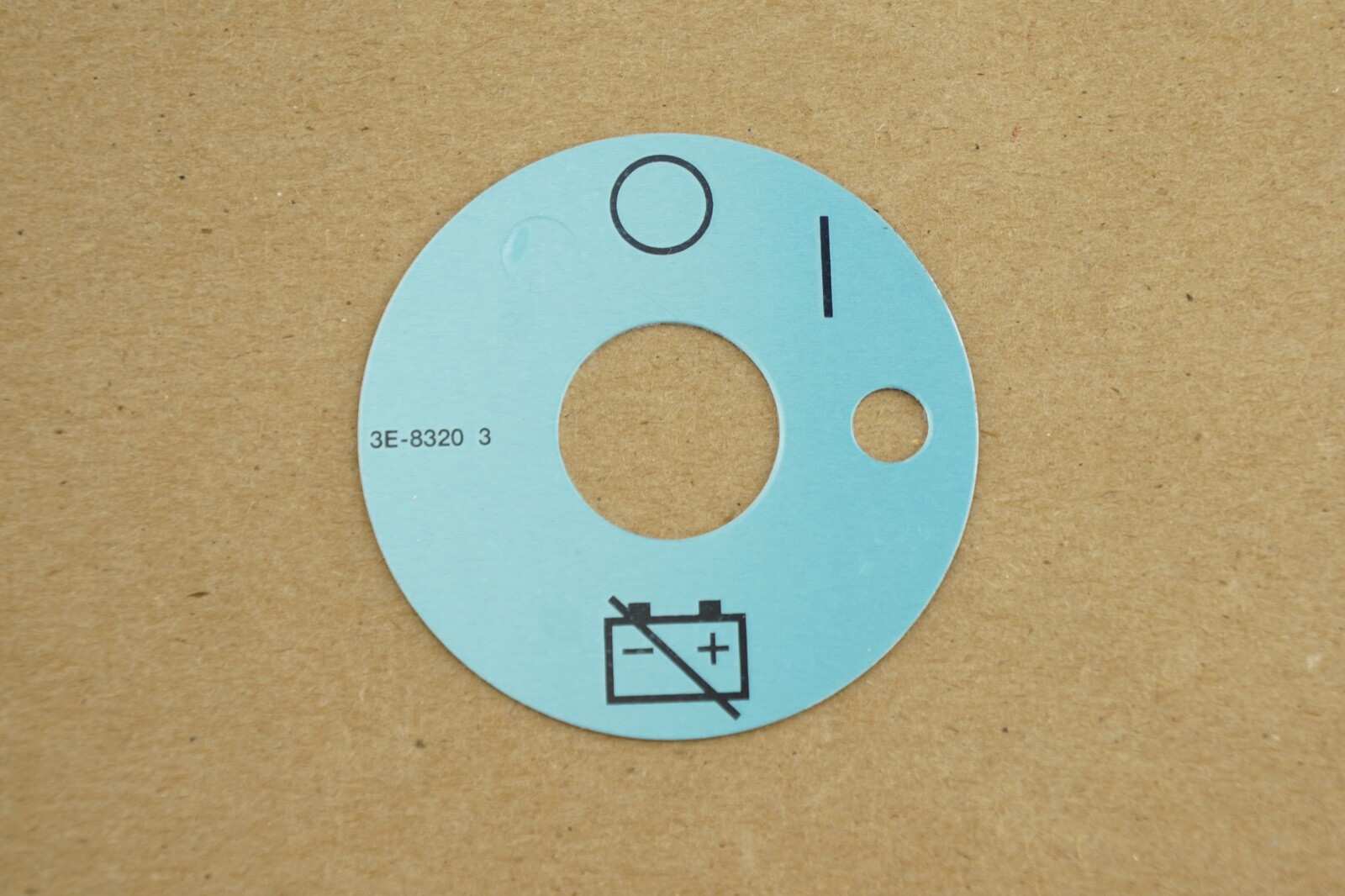 New OEM Cat 3E-8320 Battery Disconnect Switch Replacement Instruction Plate