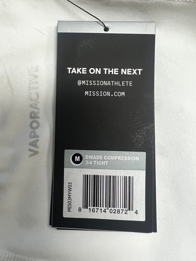 Mission Wade Collection Dwade Compression VaporActive 3/4 Tights Size Medium