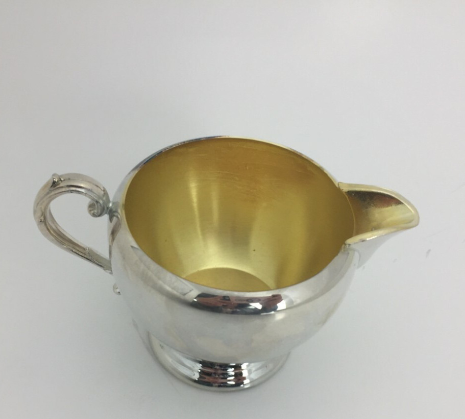 Oneida Silverplate Creamer Sugar Tray Georgian Scroll 3 Piece Set 1992