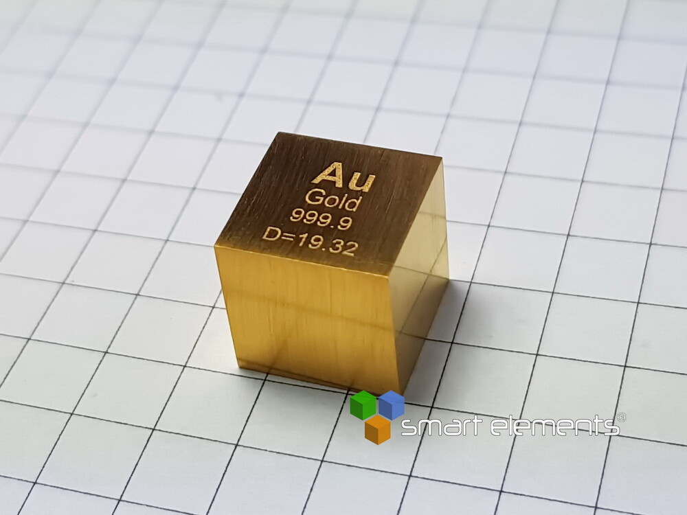 GOLD 24K precision density cube 10mm - 19.32g NEW!