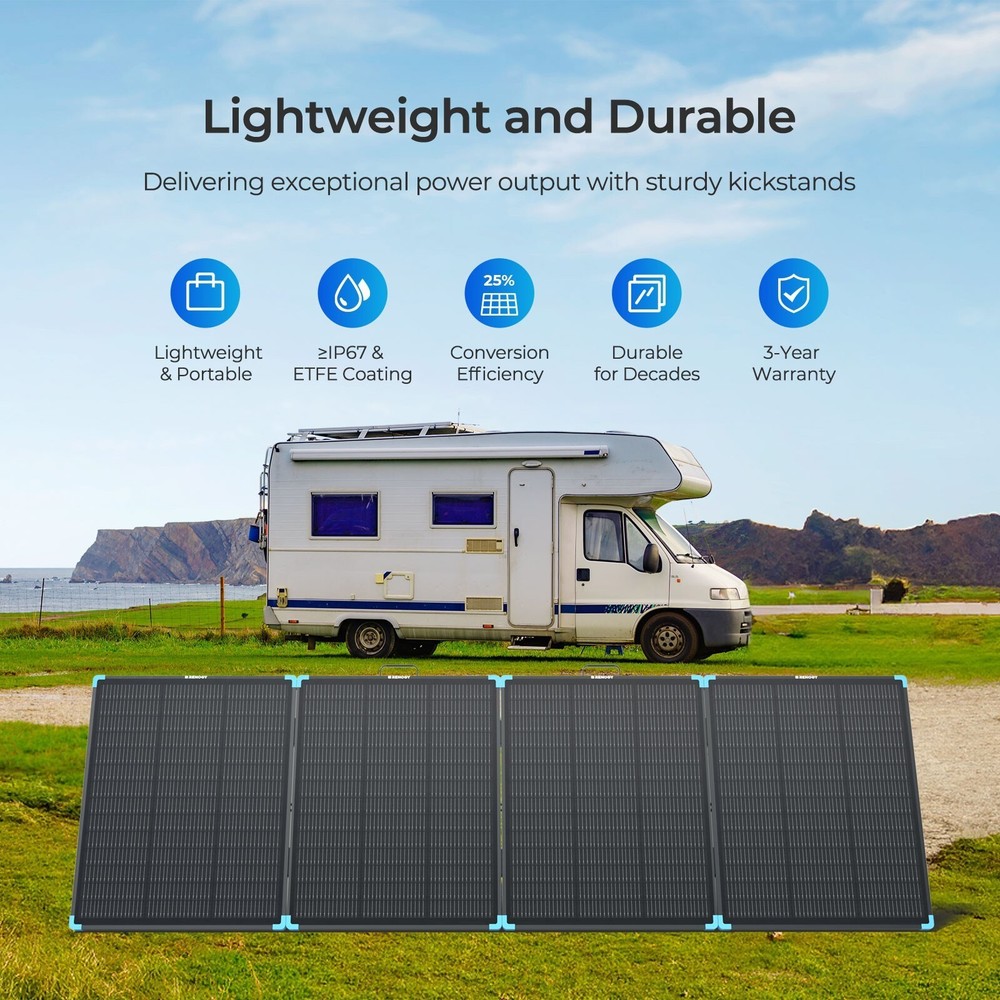 Renogy 300W Solar Panel Suitcase N-Type Portable Foldable Certified Refurbished