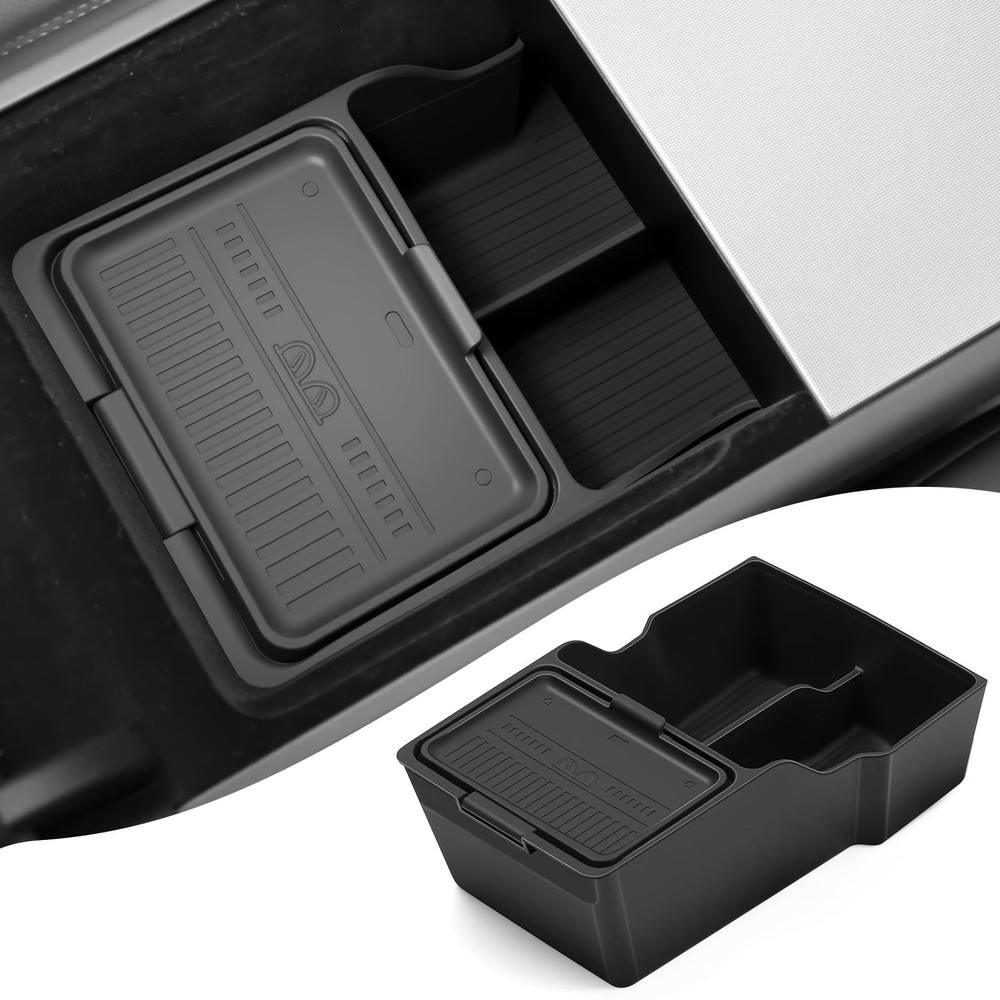 Tesla Model Y Center Console Organizer Tray  DualLayer Armrest Storage Insert