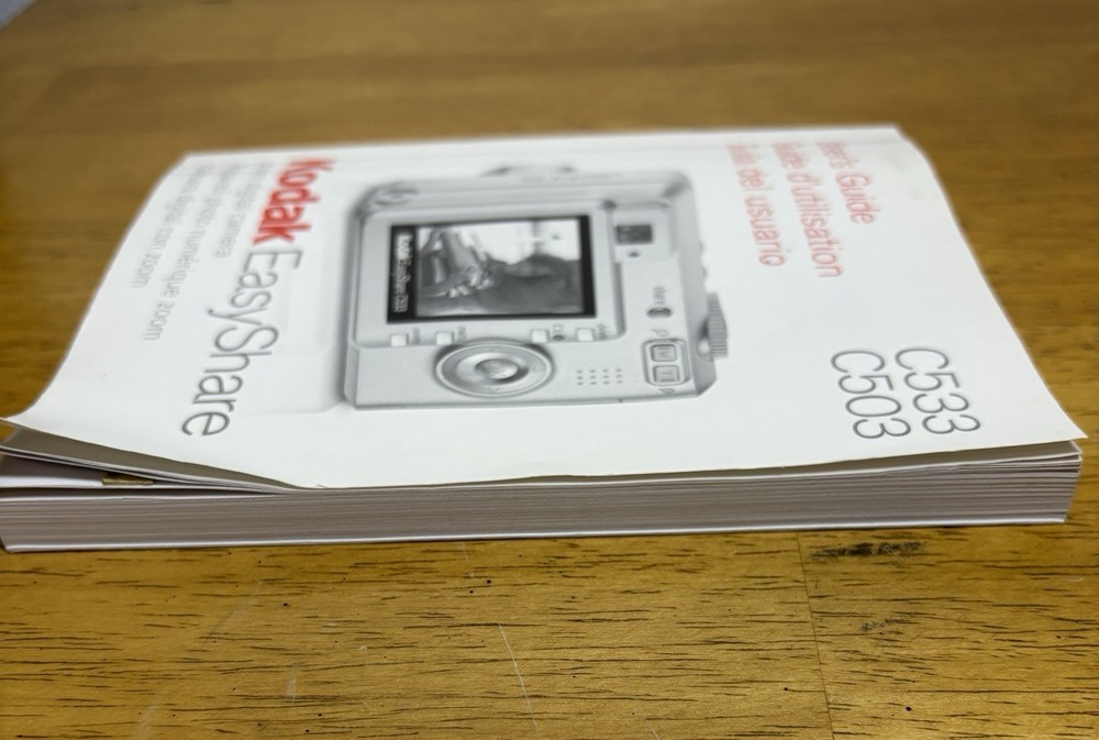 Kodak EasyShare C533 C503 User’s Guide Manuel ONLY