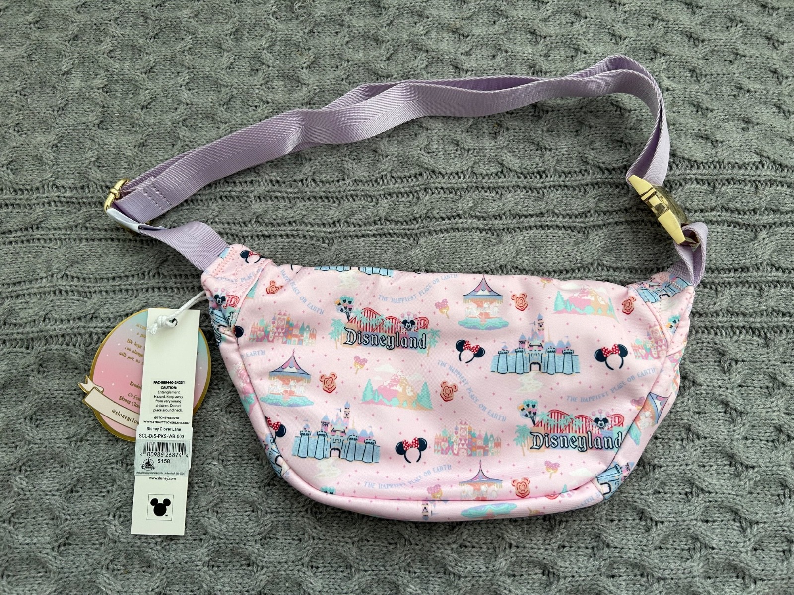 NEW Disneyland Belt Bag with Small World Patch by Stoney Clover Lane FREE SHIP