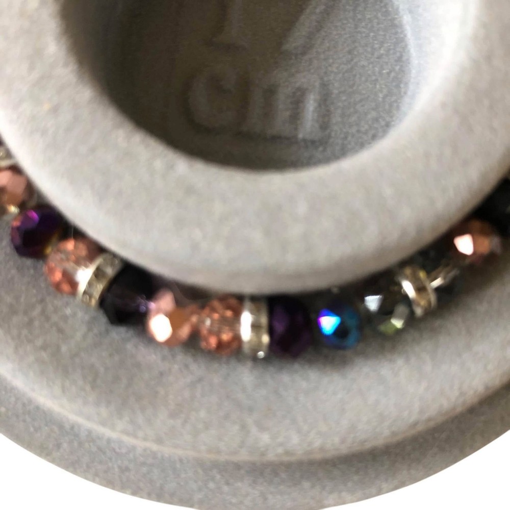 Beaded Memory Wire Cuff Bracelet Handmade Multicolor #2010