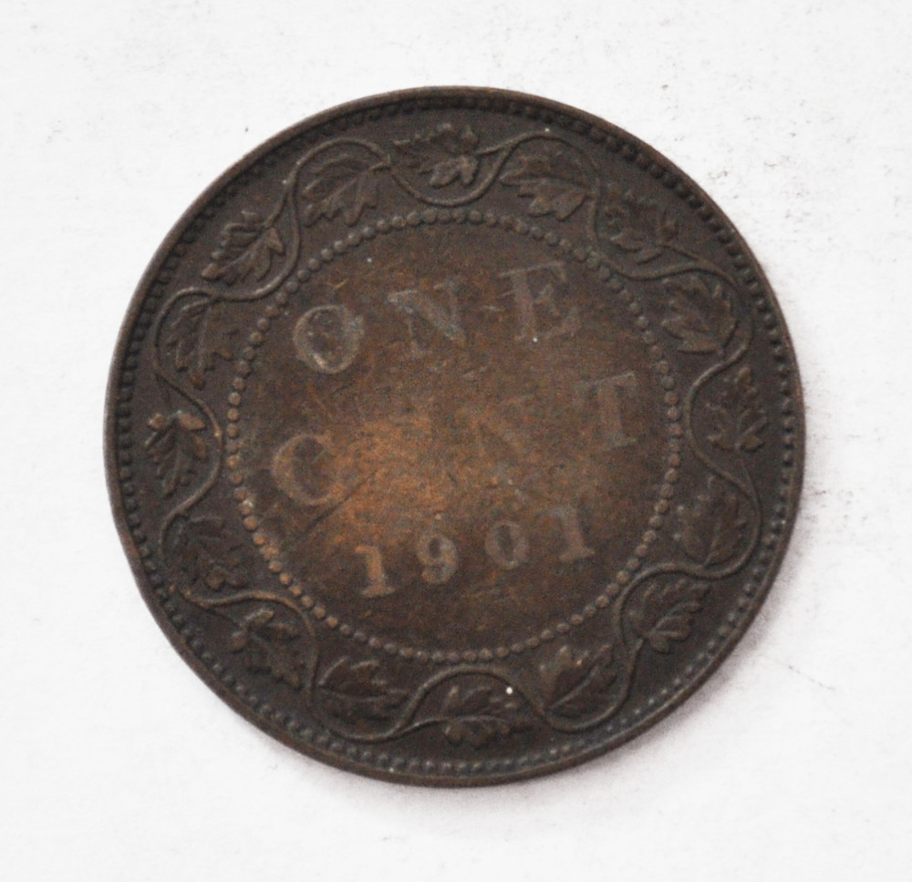 1901 1c Canada Large One Cent Penny KM#7 Bronze