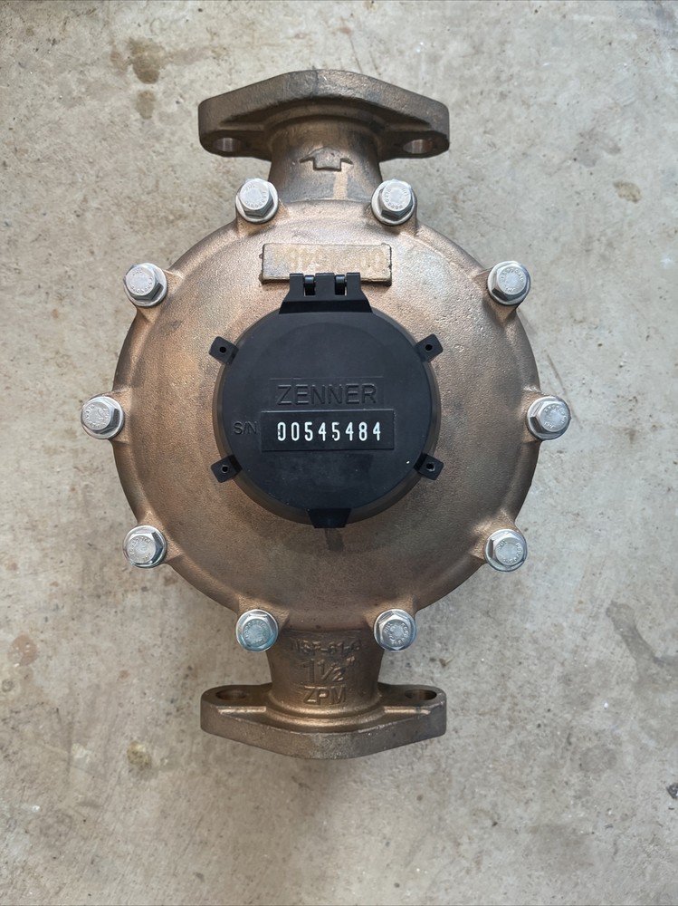 Zenner Model PPD 1-1/2 in water meter