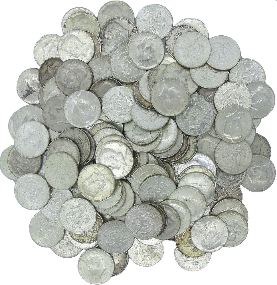 $100 Face Value Bag 90% Silver Kennedy Half Dollars Full Dates