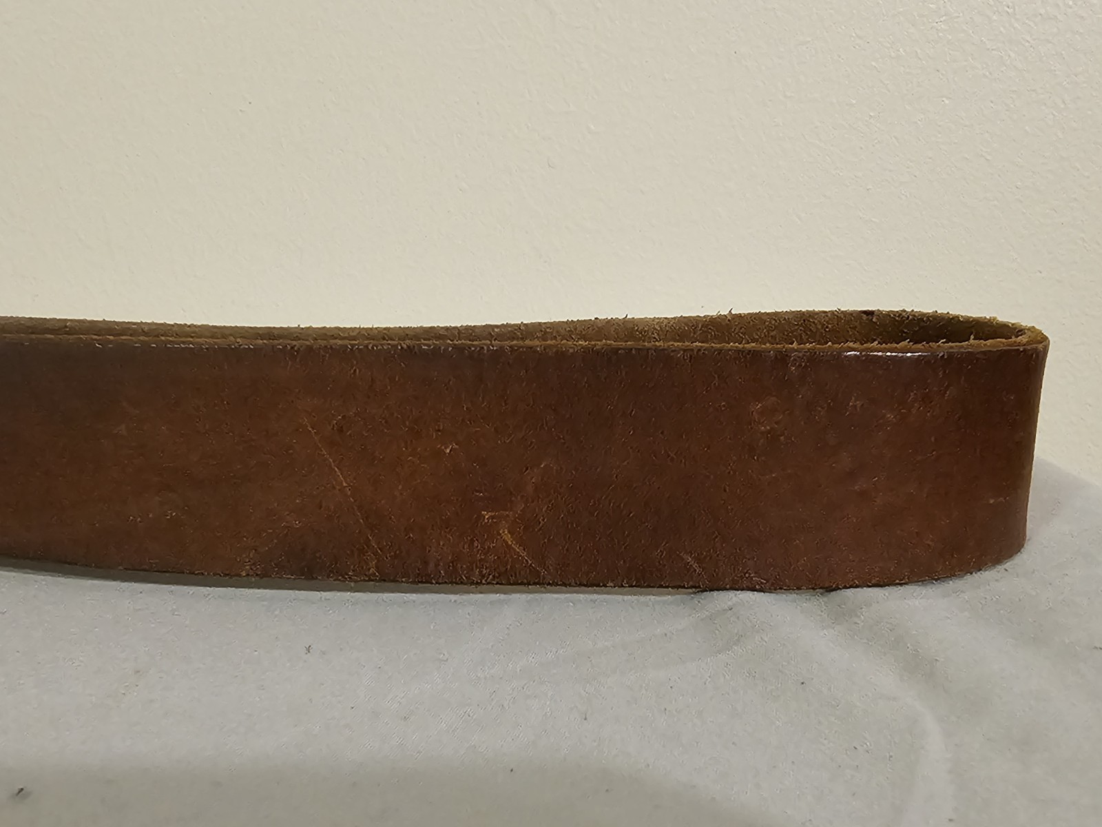 Civil War Replica Confederate 2 Piece Belt Buckle & Belt Brown Cursive CS Saber