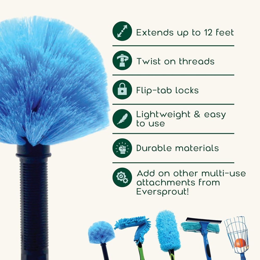 Sturdy Aluminum Telescoping Duster with Soft Bristles
