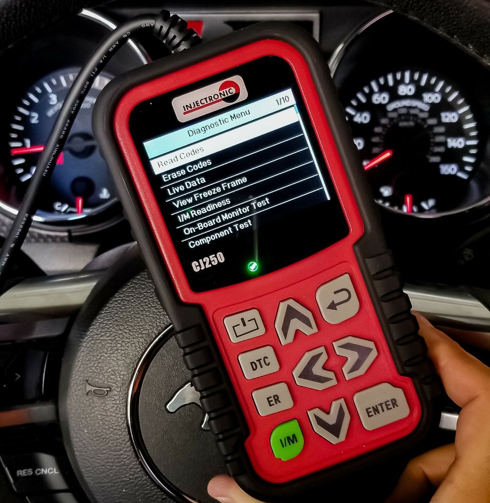 Injectronic CJ250, Automotive OBD2 Diagnostic Scantool, Enhanced Code Reader