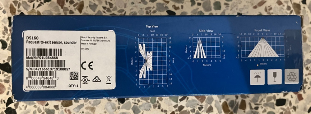 Bosch DS160 Request to Exit PIR Motion Detector - White