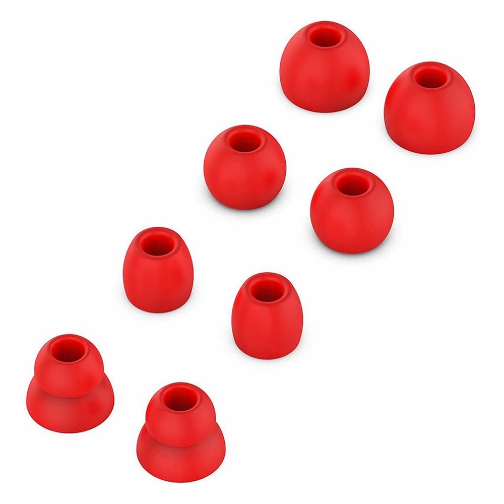 Replacement Silicone Ear Tips Earbuds Buds Set Compatible with large, Red