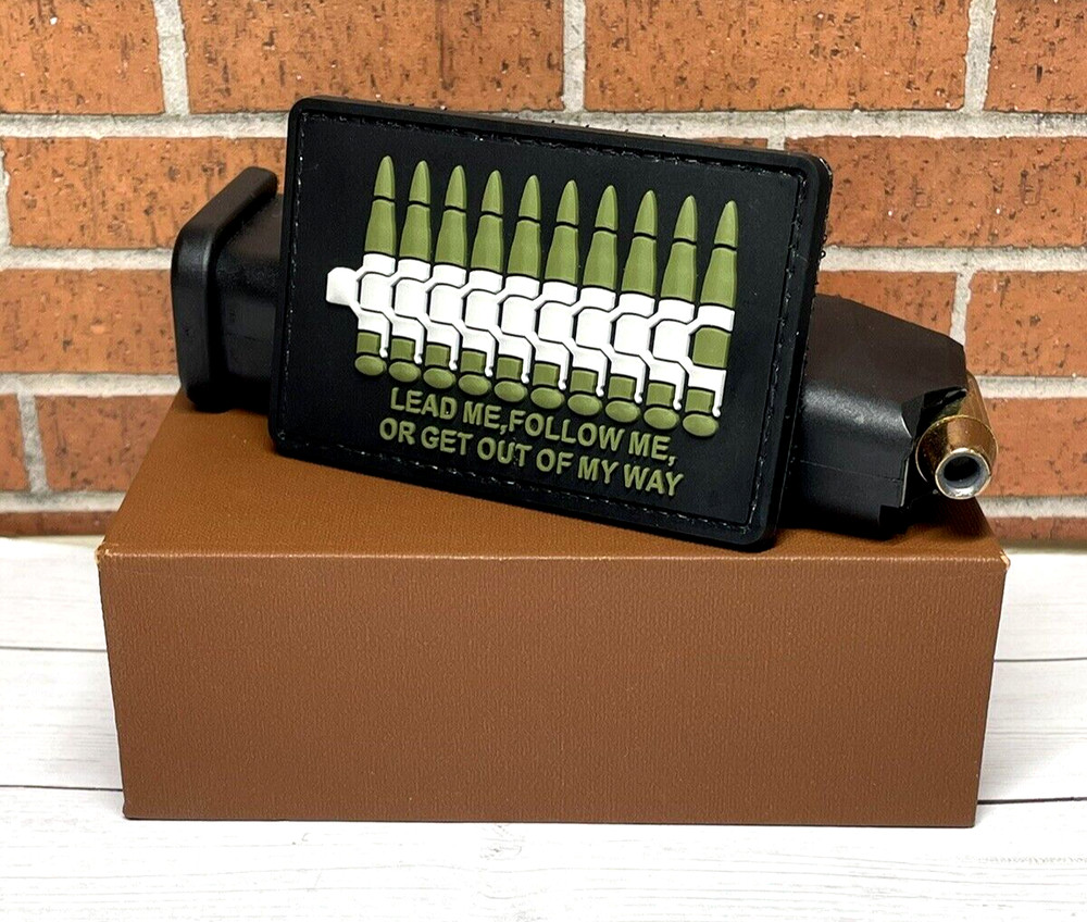 PVC Tactical Morale Patch, Ammo Gun Patch, Hook Backed Military Gun Patch