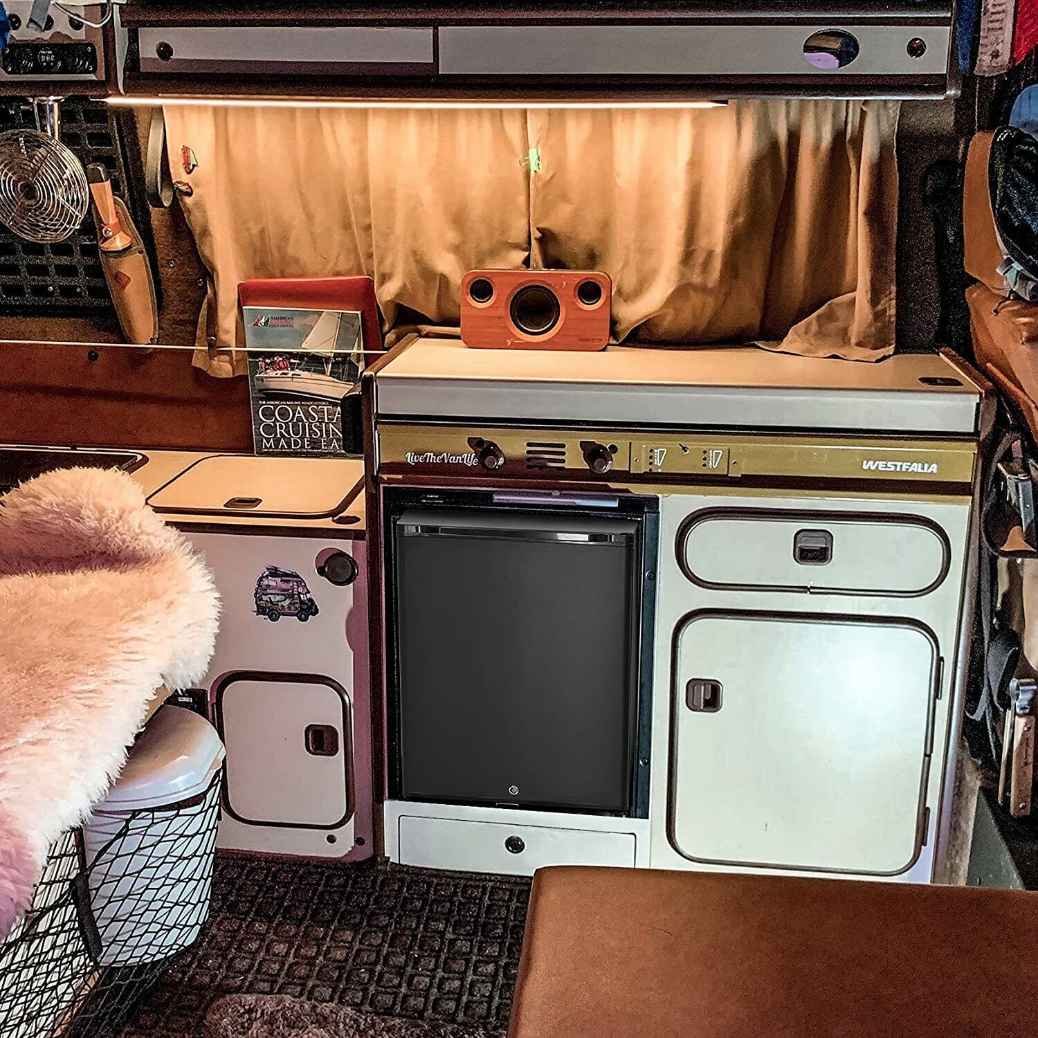 AC/DC12V Portable Travel Car Refrigerator Silent Truck Camper Fridge Quiet