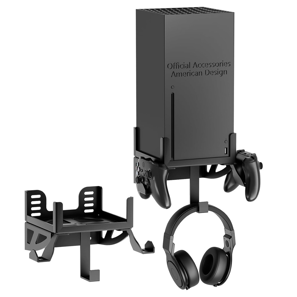 Wall Mount for Xbox Series X Multifunctional Bracket Controller Headset Holders