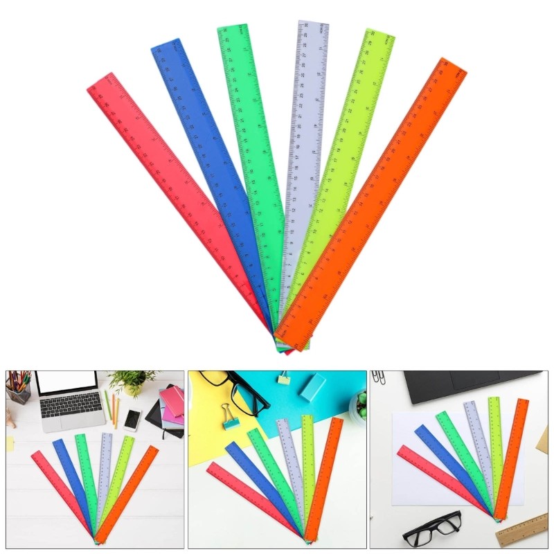 Drawing Ruler Math Ruler Measuring Tool, Inches Centimeters Double Scale Ruler