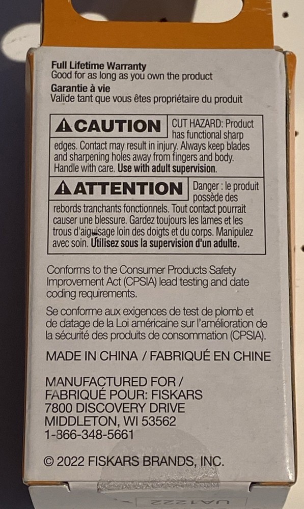 Fiskars® Squeeze Sharpener, RED. NEW