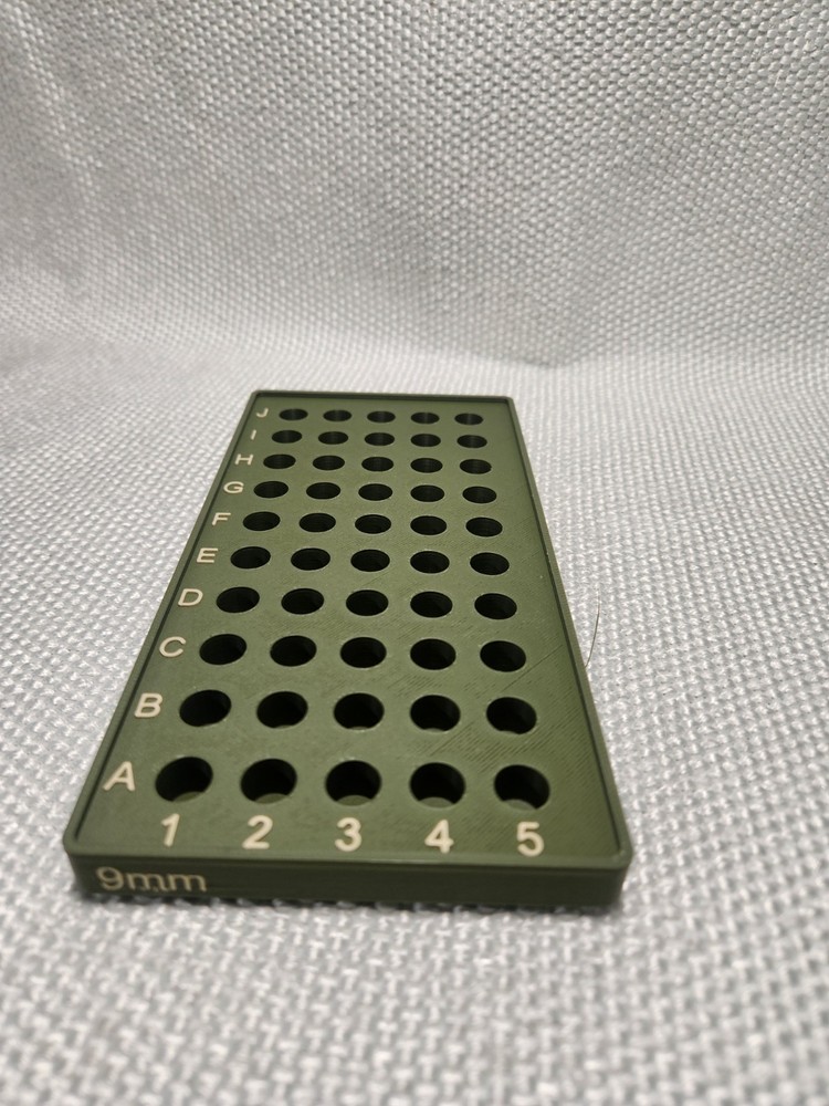 9mm 50 rd reloading tray, stackable, diffrent color options