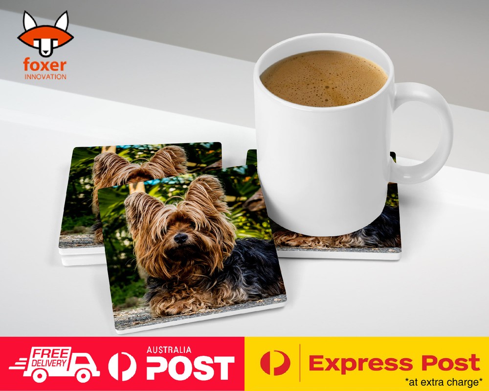 COASTER COFFEE DRINKING MAT|YORKSHIRE TERRIER DOG 4