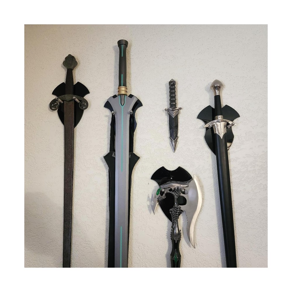 Wall mounted sword rack sword stant axe holder wall mounted display rack sing...
