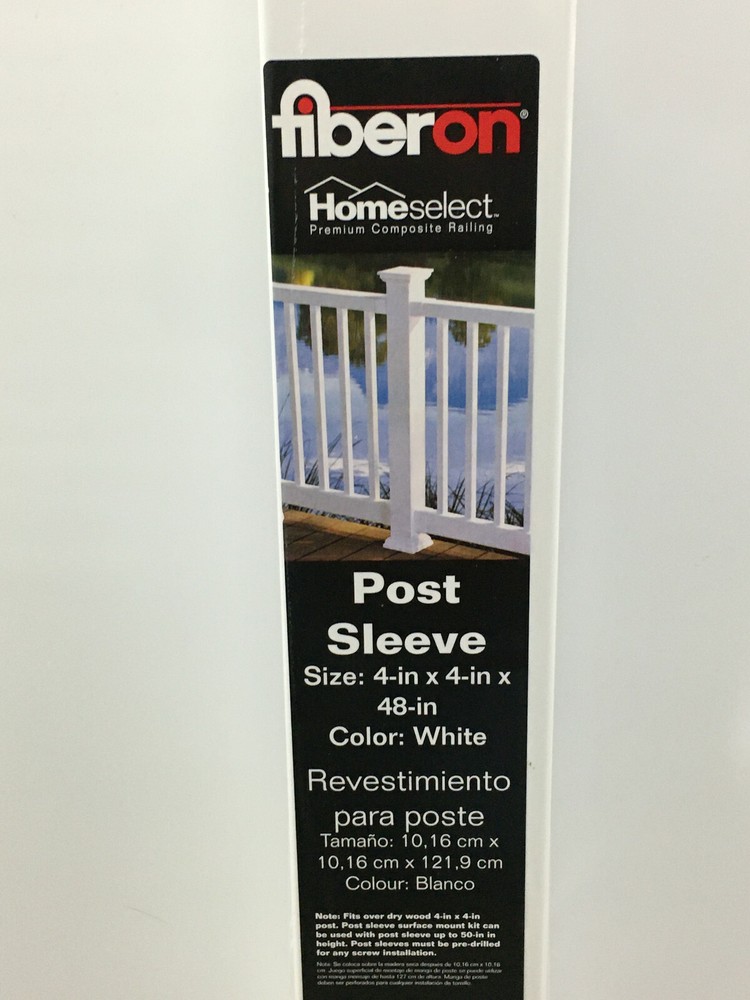 Fiberon HomeSelect - White Composite Deck Post Sleeve - 4x4x48" - 160835 - New