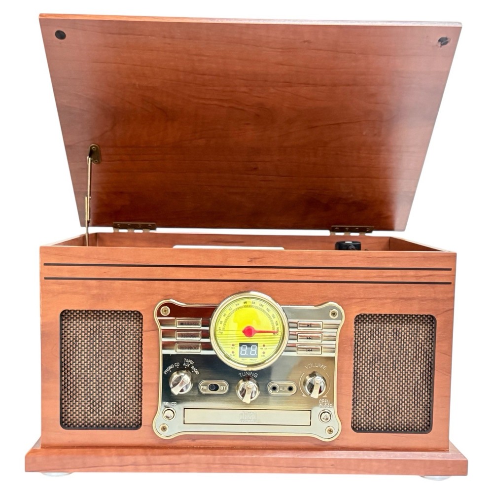 10-IN-1 BLUETOOTH RECORD PLAYER MULTIFUNCTINAL 3-SPEED TURNTABLE VINYL RECORD