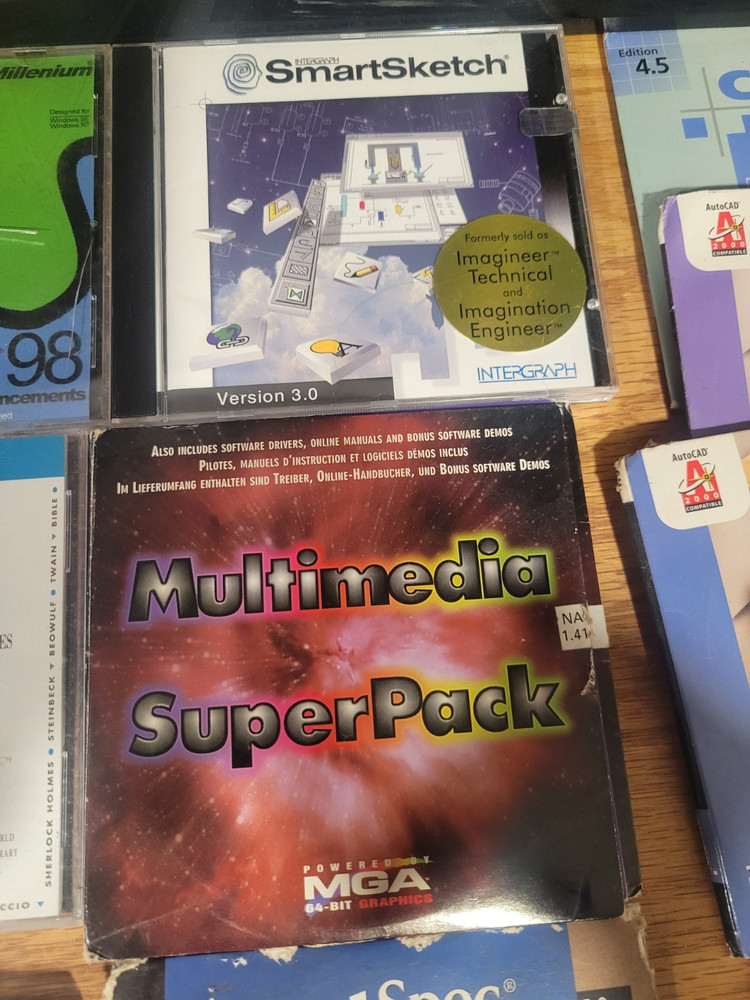 Vintage CD-Rom Software Windows virtual Basic, partspec, themes, Cad Blocks, Mor