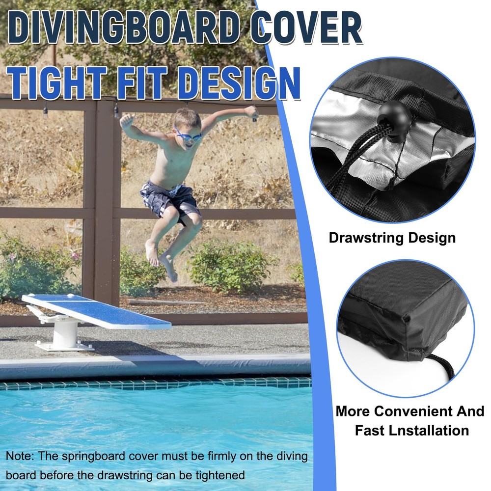 10ft Pool Diving Board Protector, High Strength Polyester Material, Drawstrin...