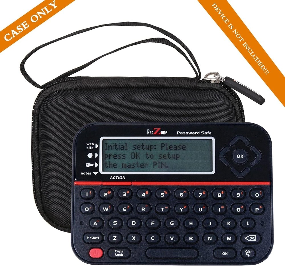 Hard Storage Case, for Reczone Password Safe Device (Black-New Version)
