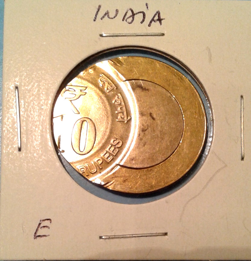 India Error 10 Rupees coin. Rare.