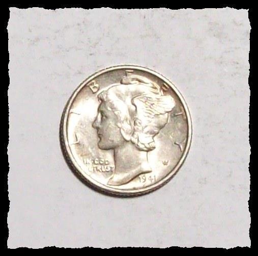 1941-S MERCURY DIME Original Nice BU #37C97