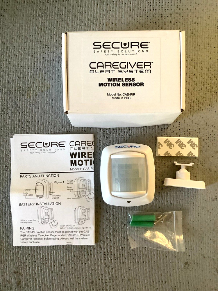 SECURE Caregiver Alert System Wireless Motion Sensor Model # CAS-PIR  NOB