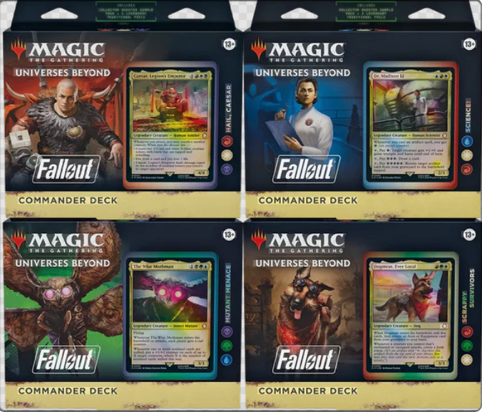 MTG Commander Deck - SEALED Fallout Deck Case (Set of 4 Decks)