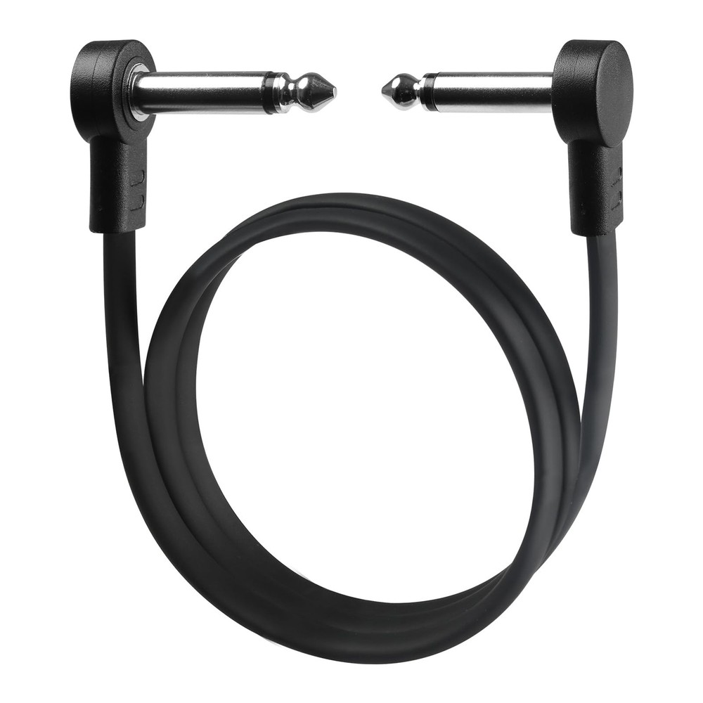 24 Inch Guitar Patch Cables, 1/4 TS Right Angle Effect Pedal Flat Cables