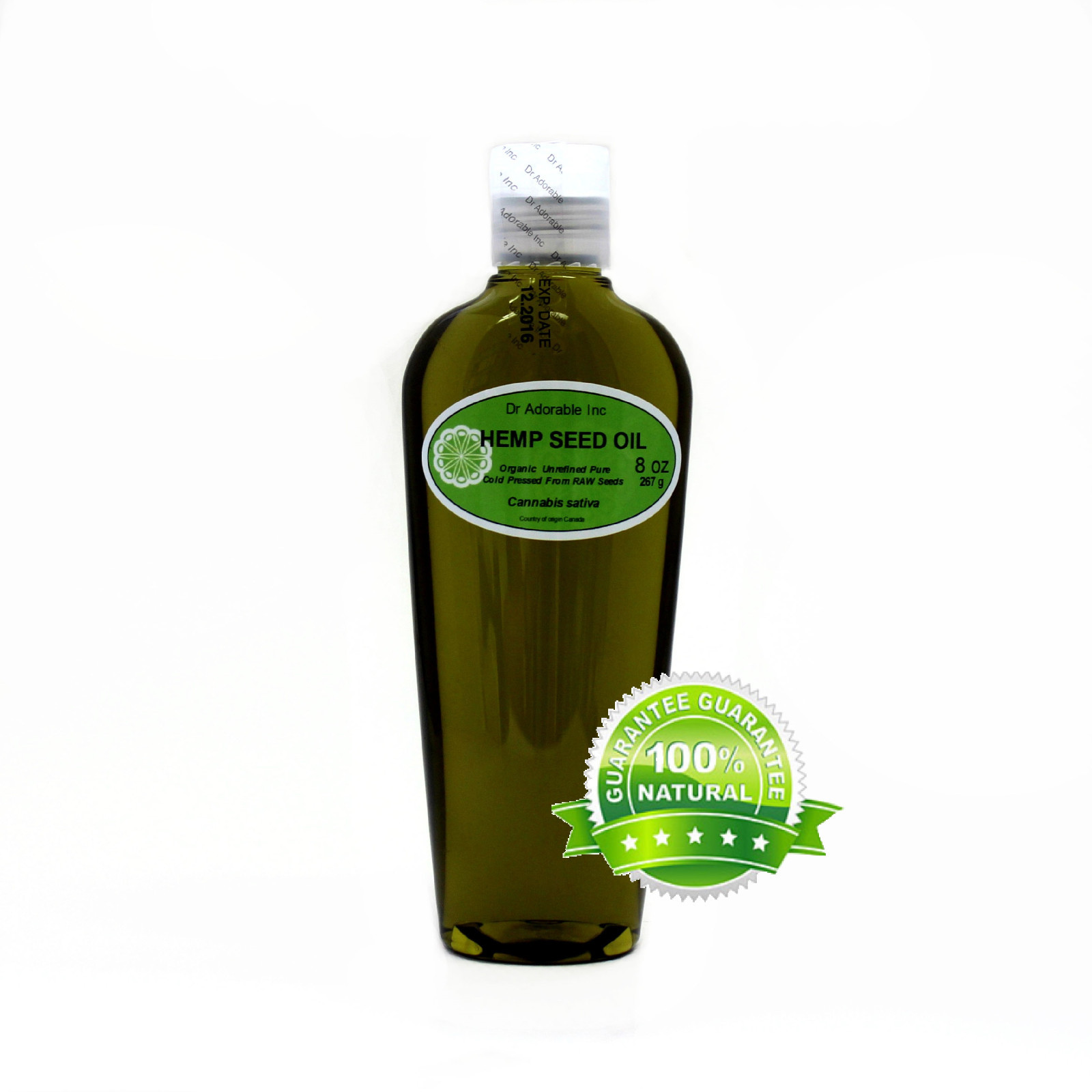 Hemp Seed Unrefined Oil 100% Pure Cold Pressed Oil You Pick Size Free Shipping