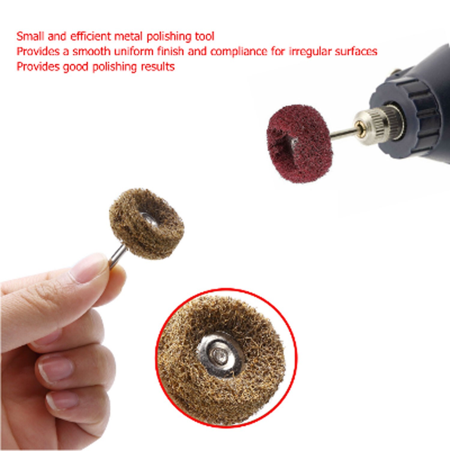 100pc Metal Polishing Buffing Abrasive Wheel Burr Kit Rotary Tool Set For Dremel