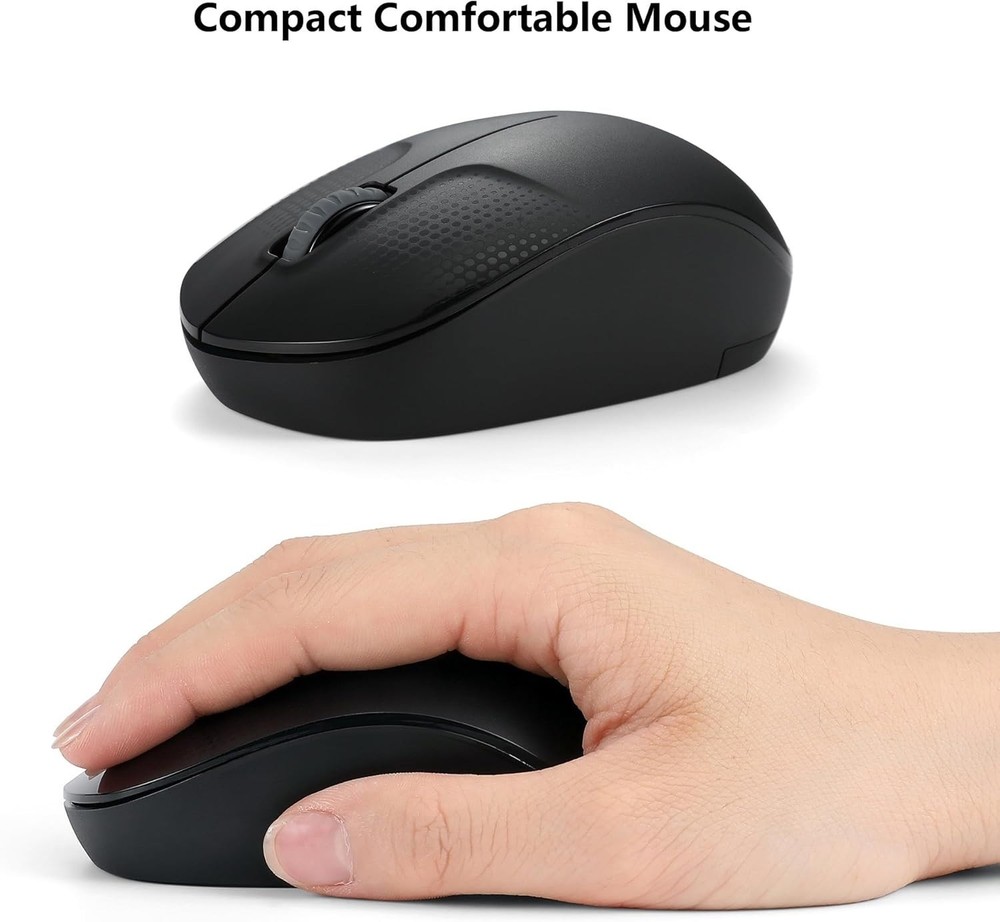 Wireless Keyboard and Mouse Combo for Windows 2.4G Full-Sized External Cordless