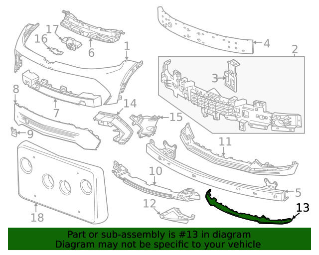 Genuine GM Valance 86575558