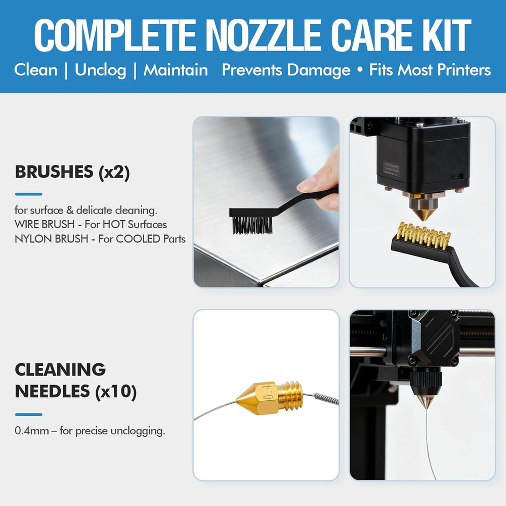 38PCS 3D Printer Tools, 3D Printer Tool Kit with Nozzle Cleaner, Scraper, Files,
