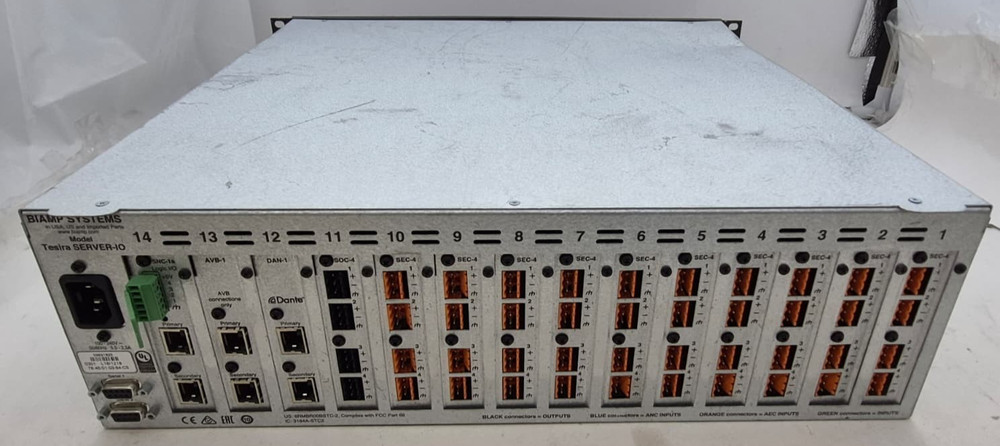 Biamp Tesira SERVER-IO w/ 14 Cards (Read Description)
