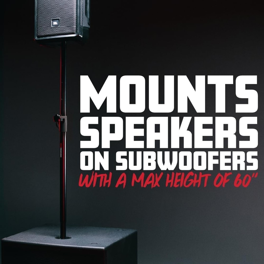 Frameworks Standard Subwoofer/Speaker Pole Mount with Adjustable Height, GFW-...
