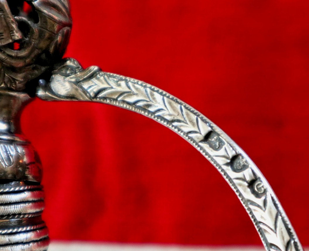 FRENCH INDIAN WAR REVOLUTIONARY WAR SILVER HILT SMALL SWORD HALLMARKED 1762