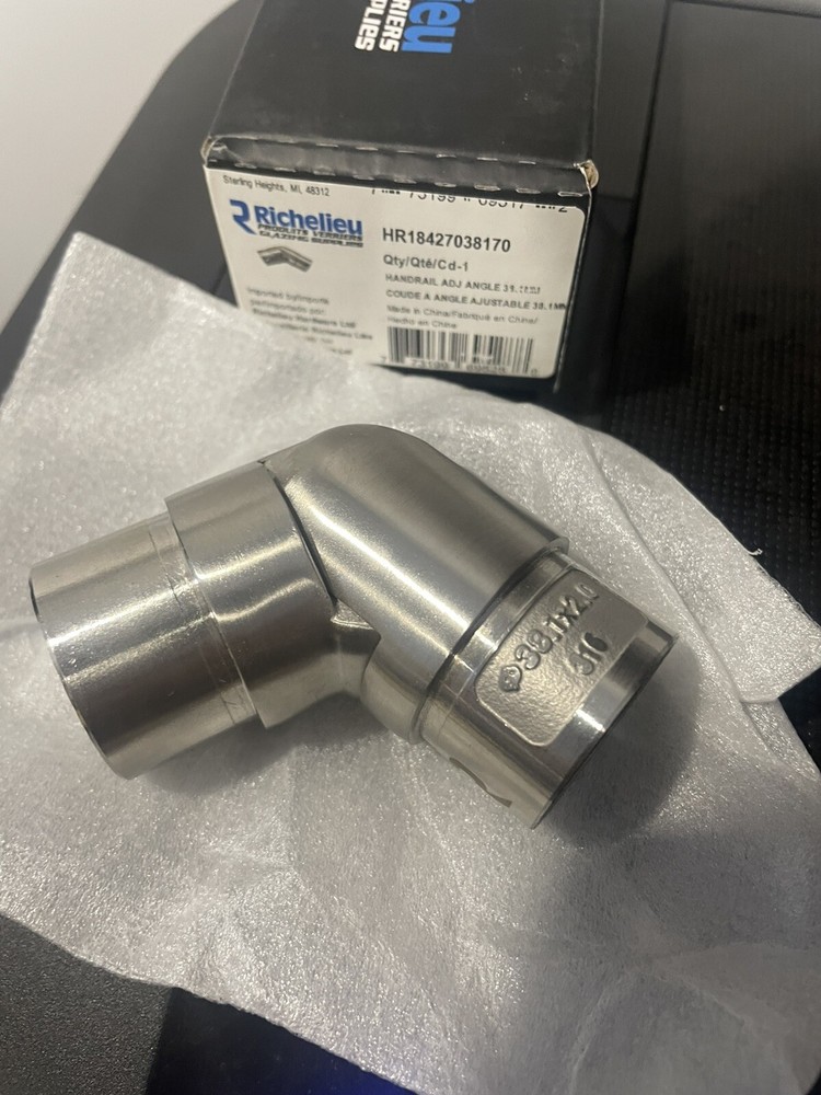 Adjustable Angle for Round handrail size ø 38 mm