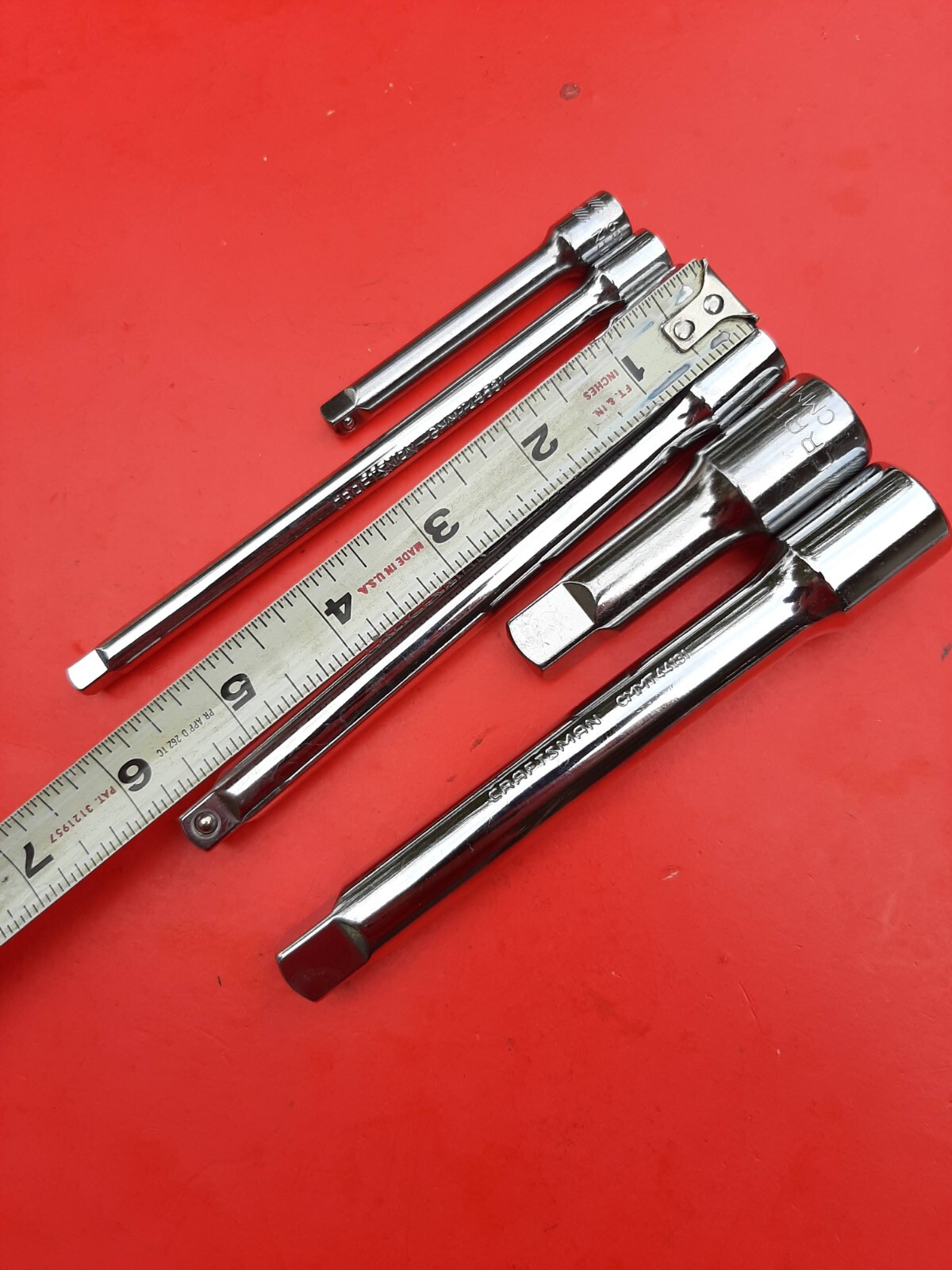 NEW CRAFTSMAN TOOLS 6 Piece 3" & 6" Ratchet Socket Extension Set 1/4" 3/8" 1/2"