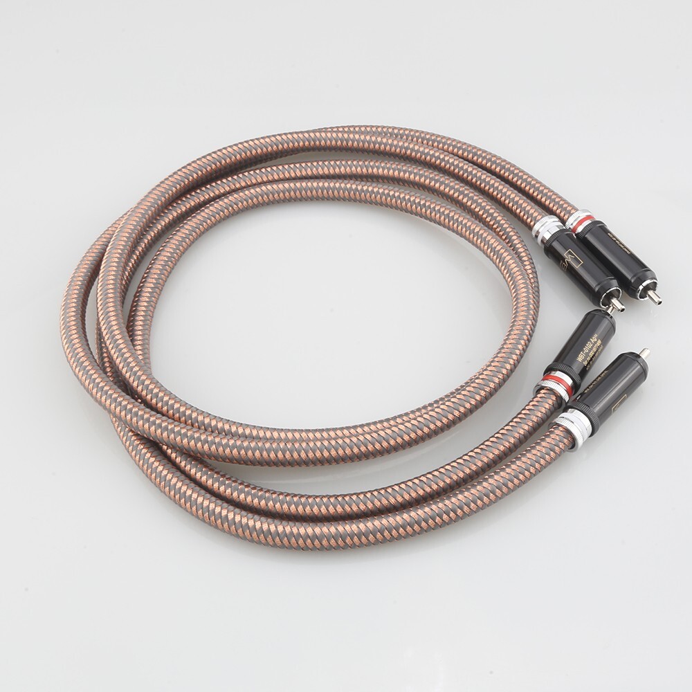 Pair Audiophile RCA Cable OCC pure copper RCA Interconnect Audio Cable
