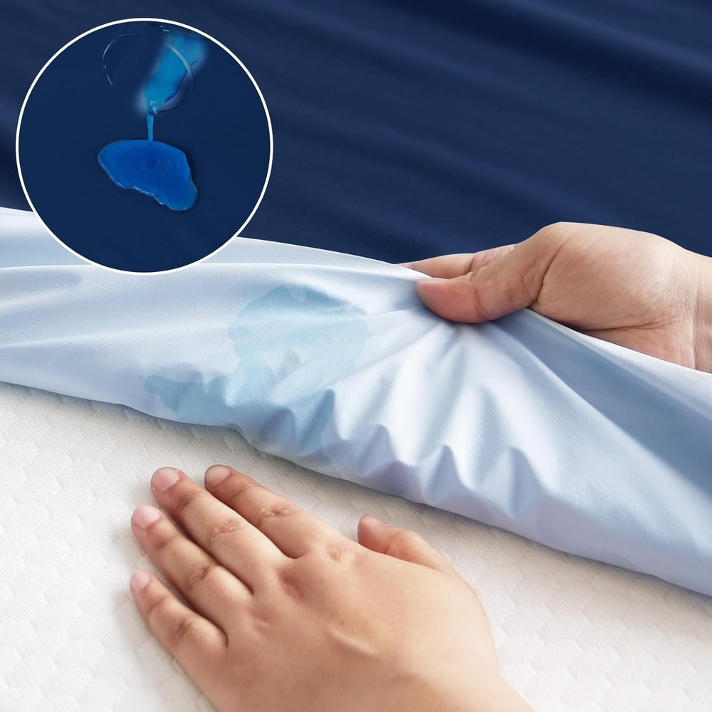 Deep Pocket Bed Fitted Sheet Waterproof Soft Mattress Protector Cover 2 Pack